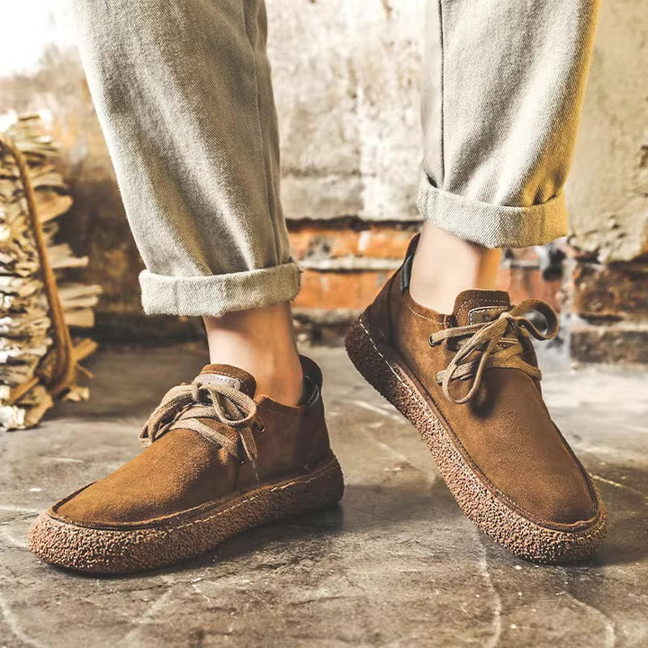 Men's Suede Lace-Up Shoes for Stylish Comfort and Versatility
