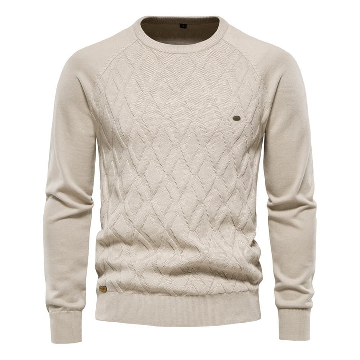 Men's Diamond Knit Crew Sweater