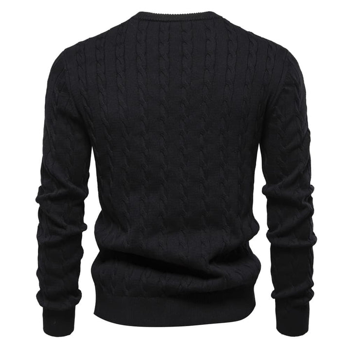 Men's Cable Knit Giraffe Pattern Sweater