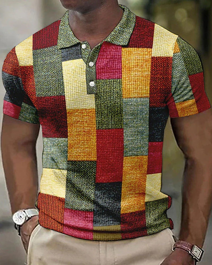 Men's Checkered Polo Shirt – Stylish Design for Ultimate Comfort