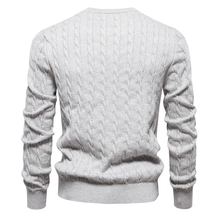 Men's Cable Knit Giraffe Pattern Sweater