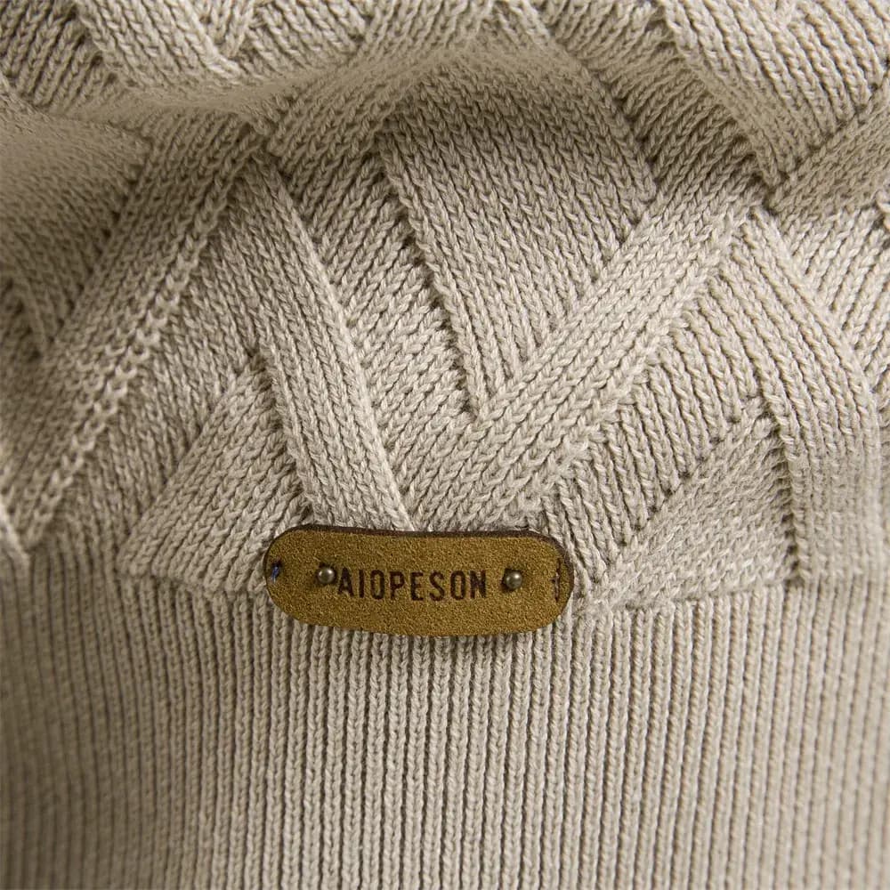 Men's Diamond Knit Crew Sweater