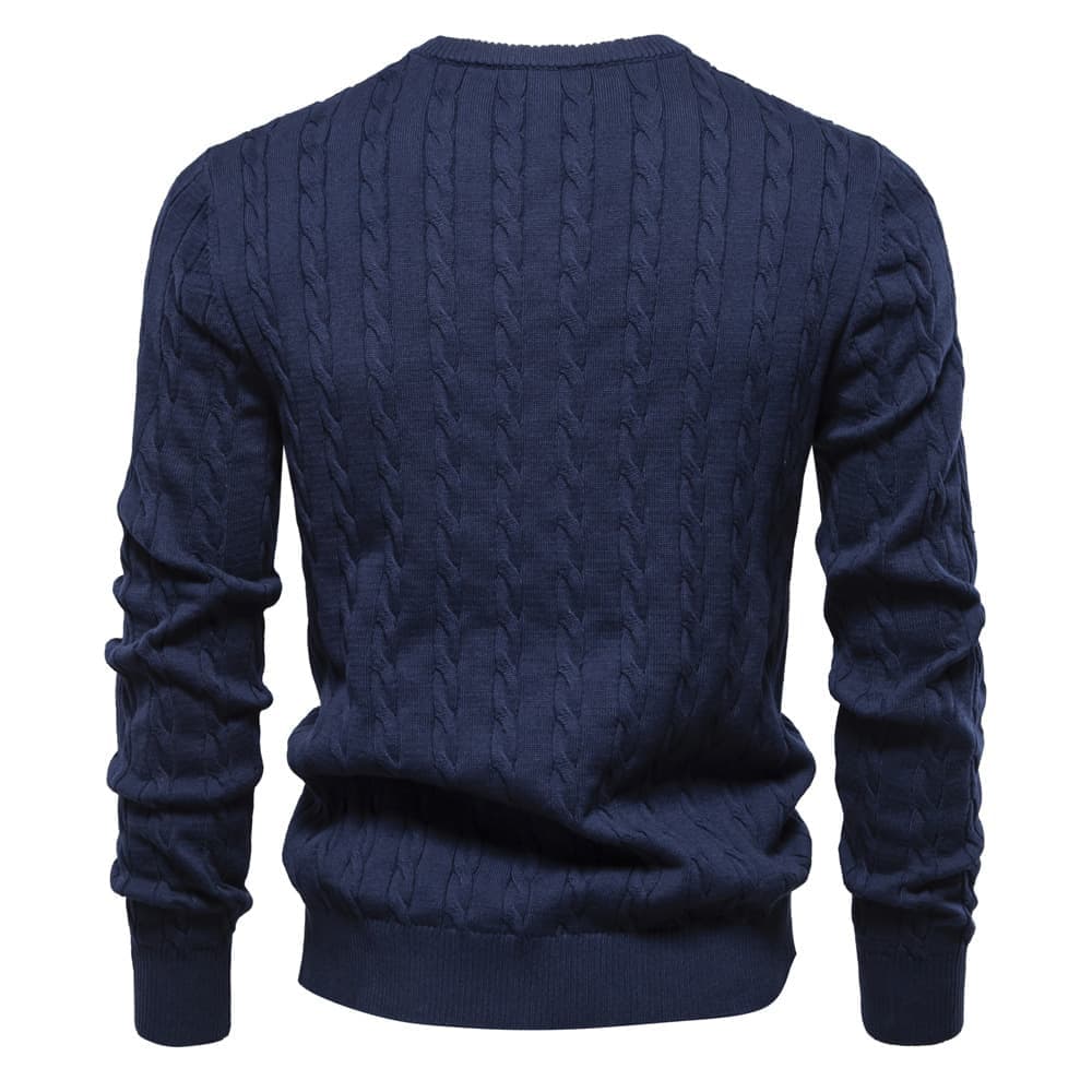 Men's Cable Knit Giraffe Pattern Sweater