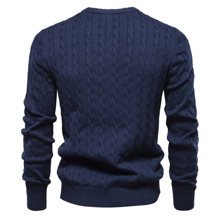Men's Cable Knit Giraffe Pattern Sweater