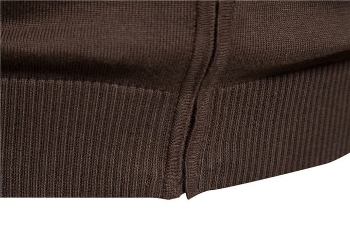 Men's Colorblock Zip-Up Knit Cardigan