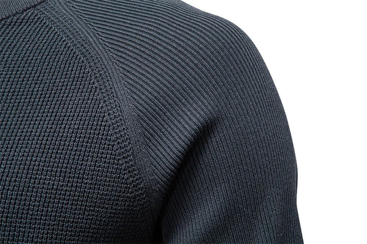 Men's Waffle Knit Crewneck Sweater for Cozy Style