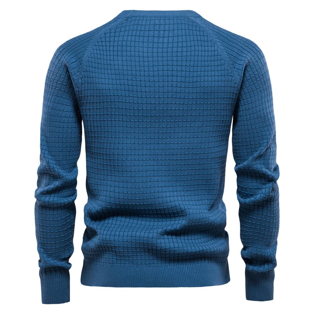 Men's Classic Grid Crew Neck Sweater