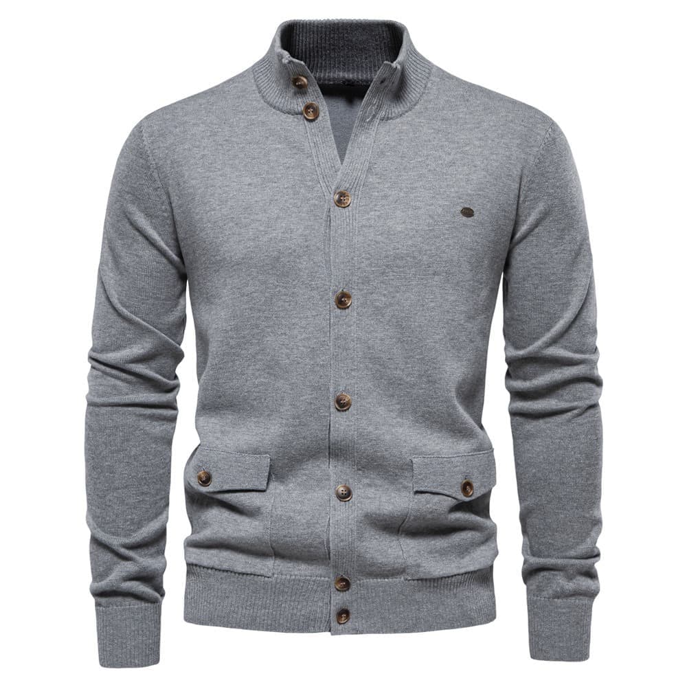 Men's Classic Knit Button-Up Cardigan