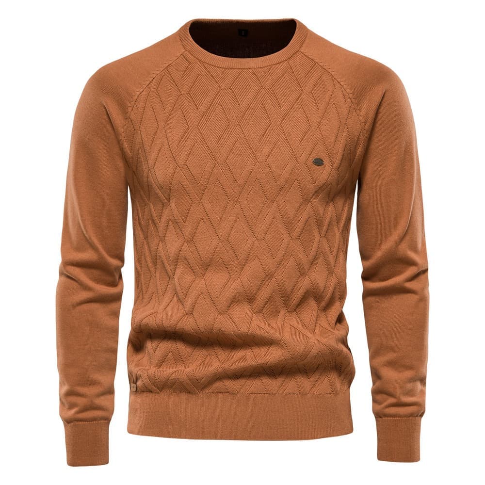 Men's Diamond Knit Crew Sweater