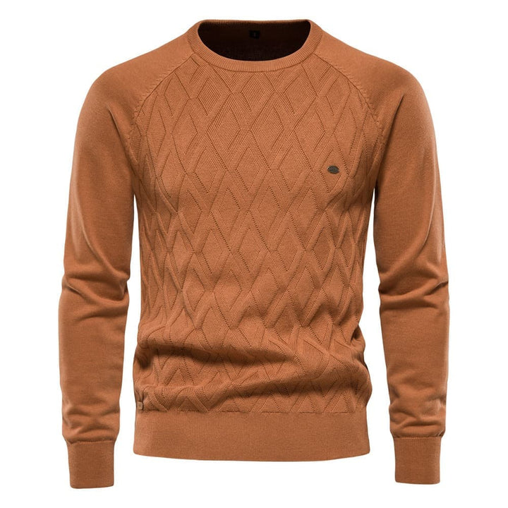 Men's Diamond Knit Crew Sweater