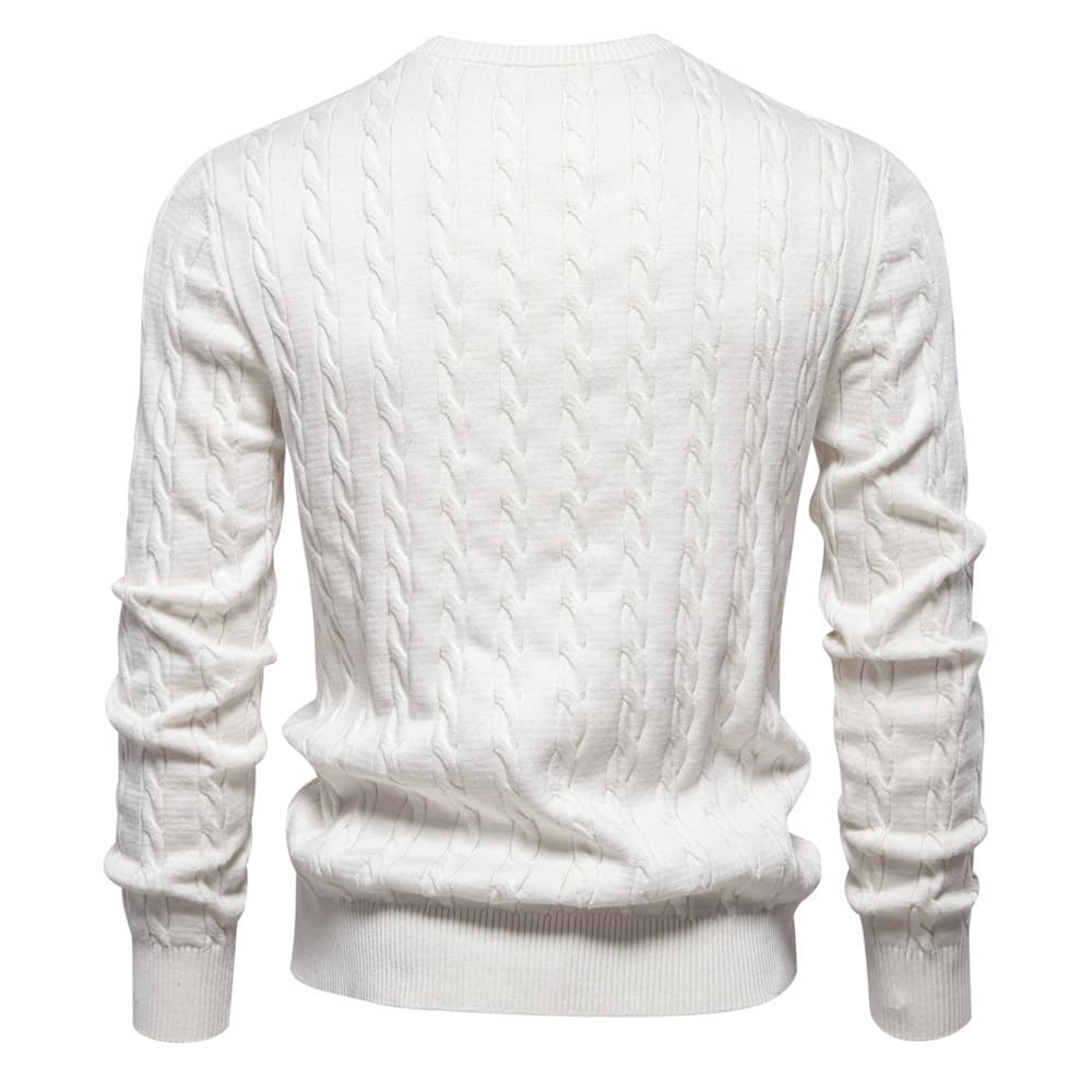 Men's Cable Knit Giraffe Pattern Sweater