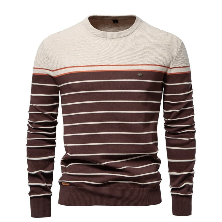 Men's Classic Striped Crew Neck Sweater