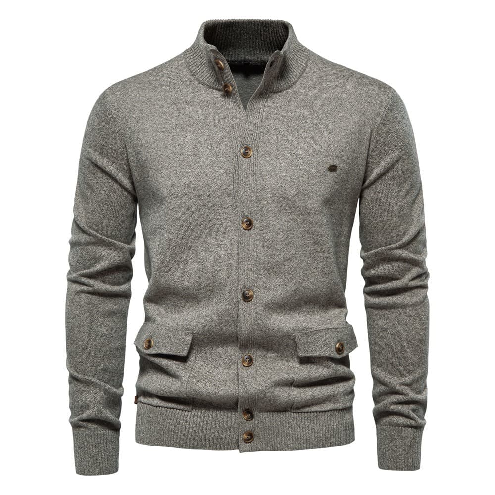 Men's Classic Knit Button-Up Cardigan