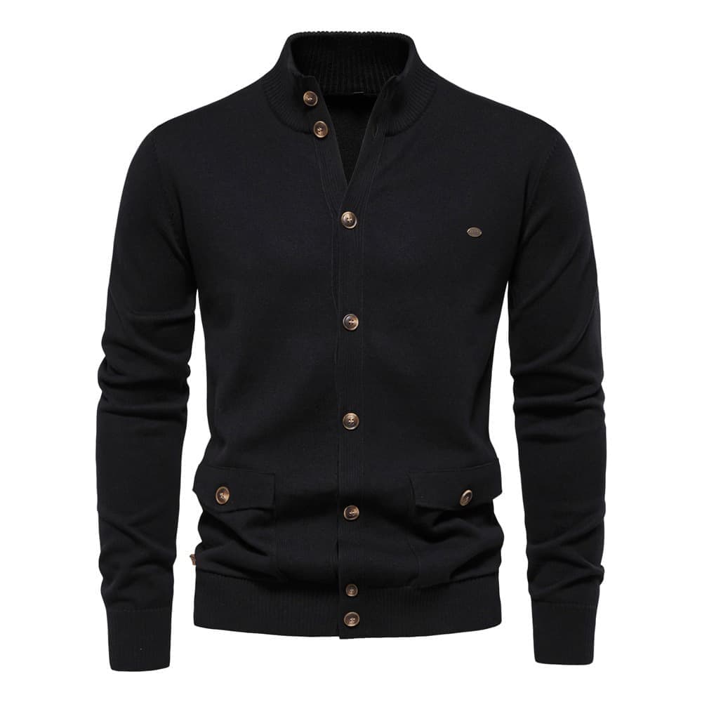 Men's Classic Knit Button-Up Cardigan
