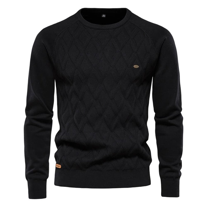 Men's Diamond Knit Crew Sweater