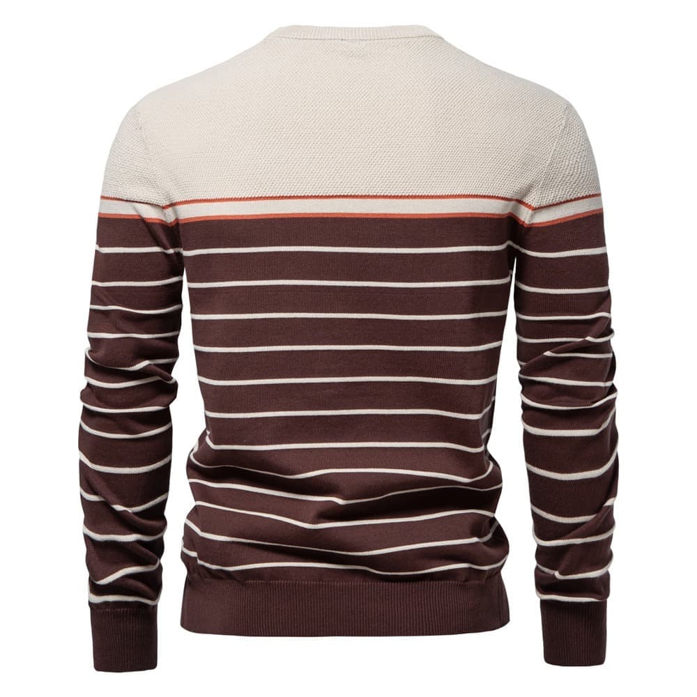 Men's Classic Striped Crew Neck Sweater