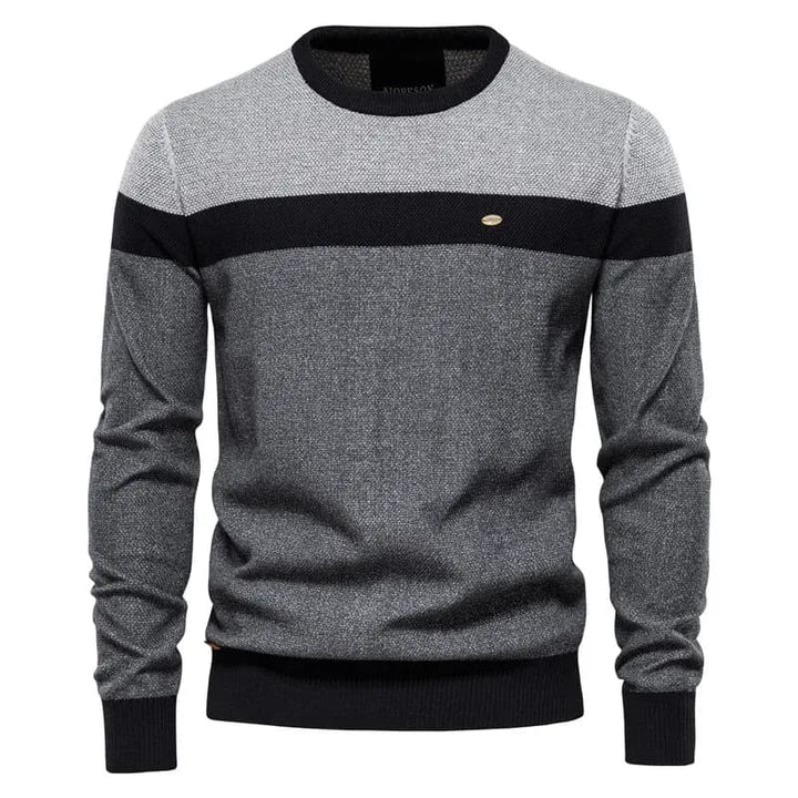 Men's Colorblock Long Sleeve Pullover Sweater