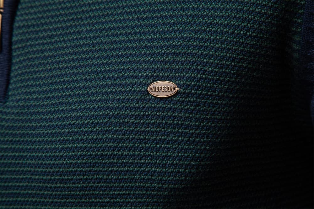 Men's Half-Zip Collar Cotton Pullover Sweater