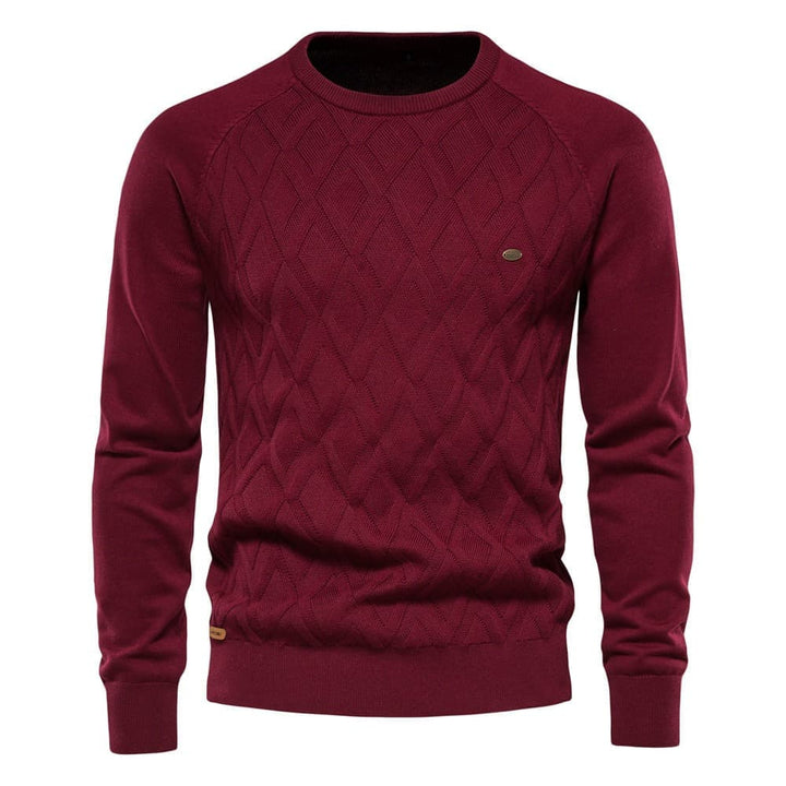 Men's Diamond Knit Crew Sweater