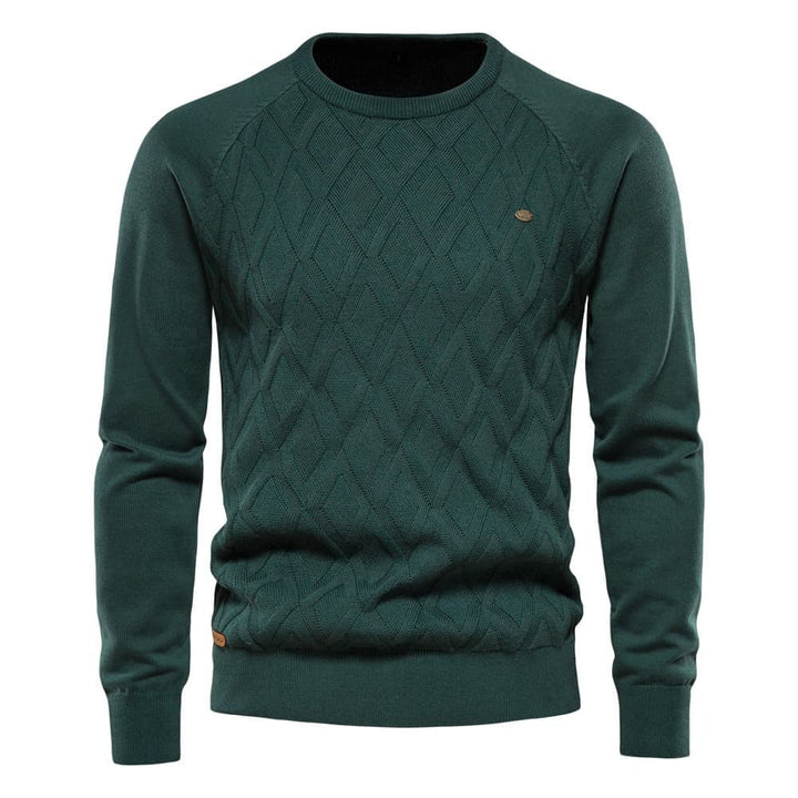Men's Diamond Knit Crew Sweater