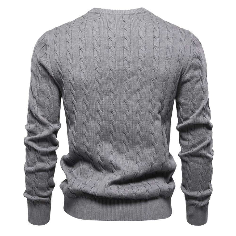 Men's Cable Knit Giraffe Pattern Sweater