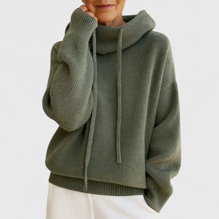 Women's Cozy Oversized Knit Pullover Hoodie