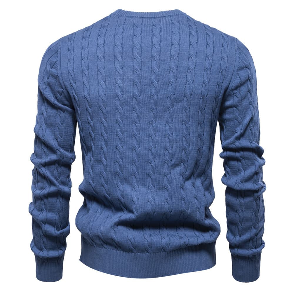 Men's Cable Knit Giraffe Pattern Sweater