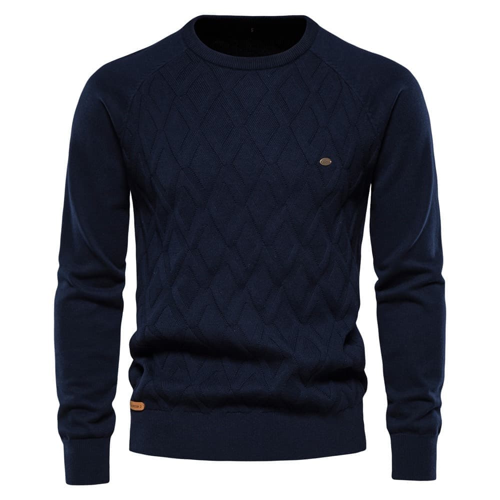 Men's Diamond Knit Crew Sweater