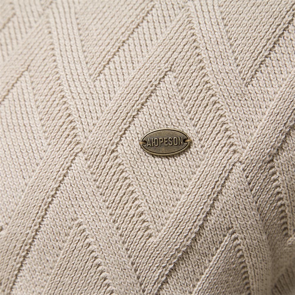 Men's Diamond Knit Crew Sweater