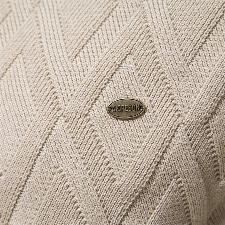 Men's Diamond Knit Crew Sweater