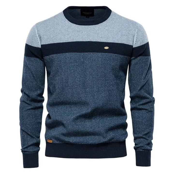Men's Colorblock Long Sleeve Pullover Sweater