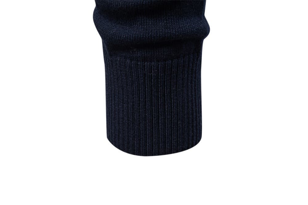 Men's Striped Half-Zip Knit Sweater