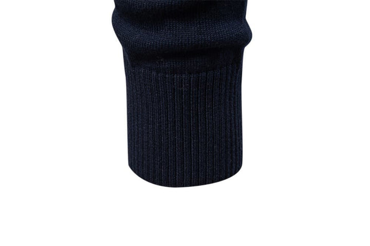 Men's Striped Half-Zip Knit Sweater