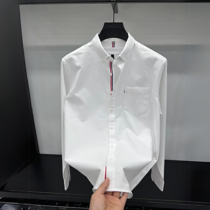 Men's Classic Oxford Shirt with Accent Stripes
