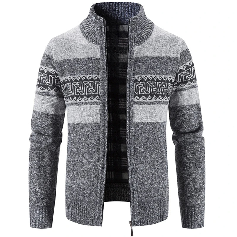 Men's Contemporary Knit Sweater Jacket
