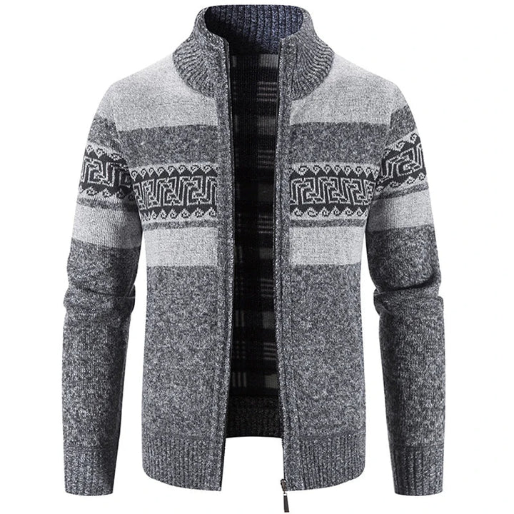 Men's Contemporary Knit Sweater Jacket