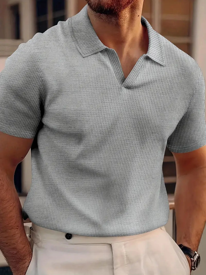 Men's Casual Short-Sleeve Polo Top