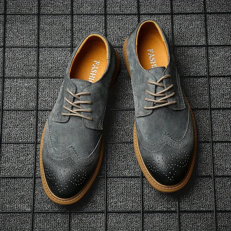 Men's breathable Oxford lace-up shoes for work and casual wear