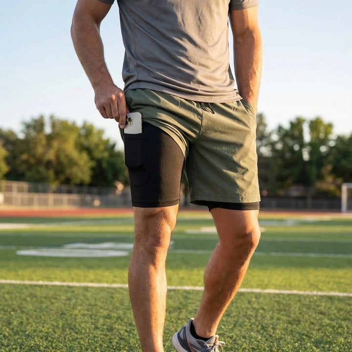 Freddie | Men's 2-in-1 Sports Shorts with Liner