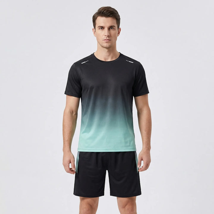 Archie | Men's 2-Piece Gradient Short-Sleeve Sports Set