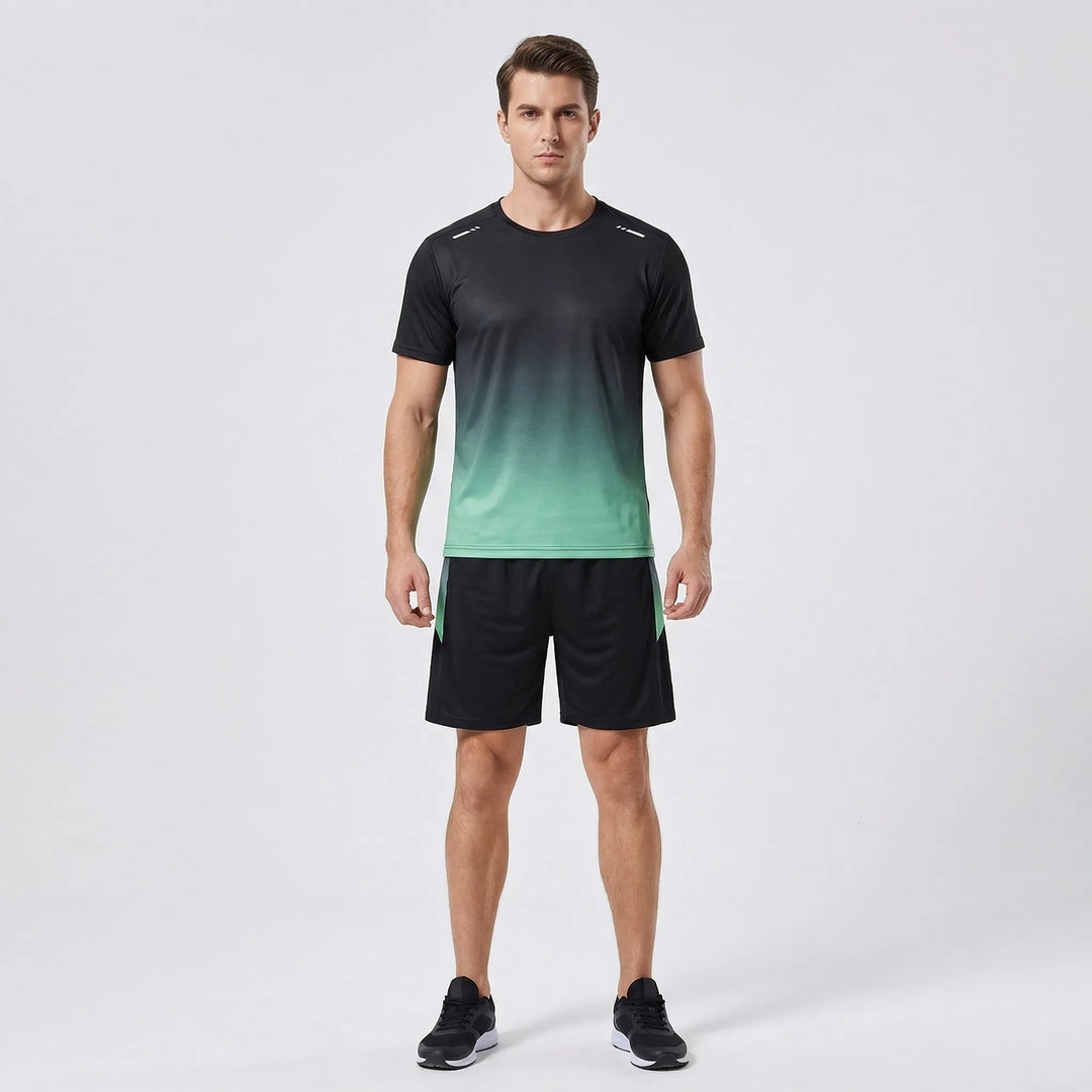 Archie | Men's 2-Piece Gradient Short-Sleeve Sports Set