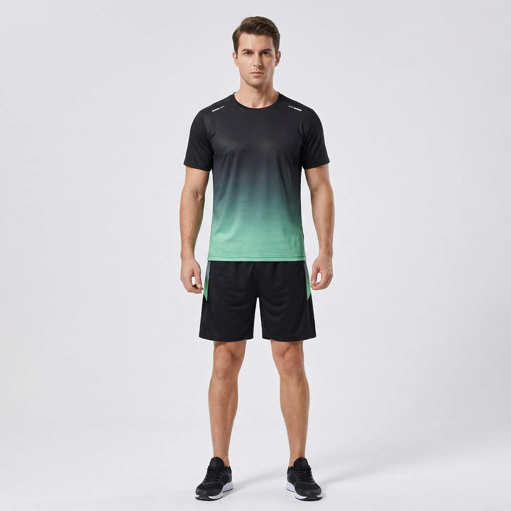 Archie | Men's 2-Piece Gradient Short-Sleeve Sports Set