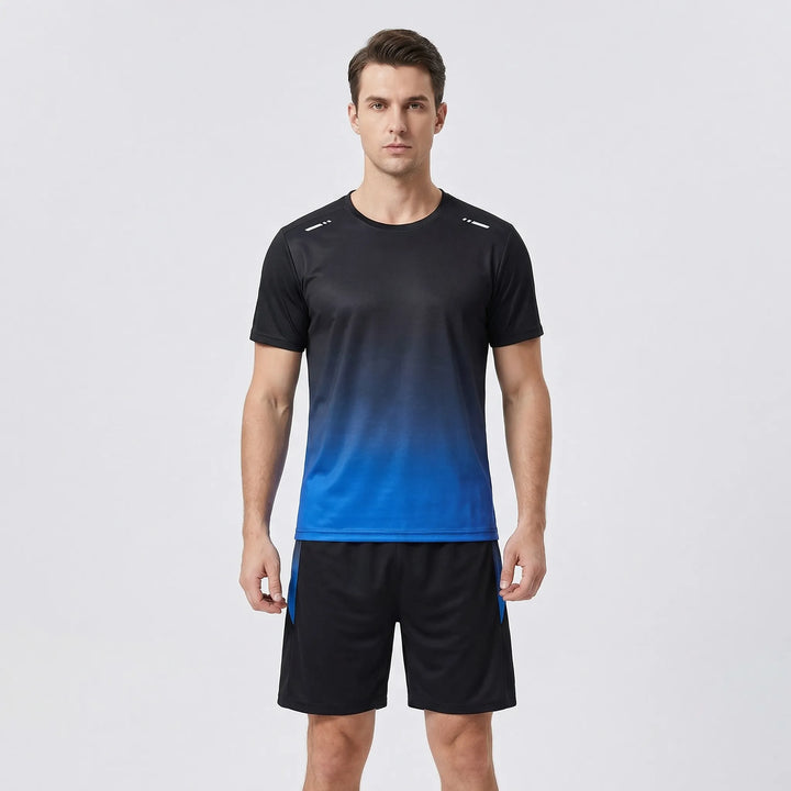 Archie | Men's 2-Piece Gradient Short-Sleeve Sports Set