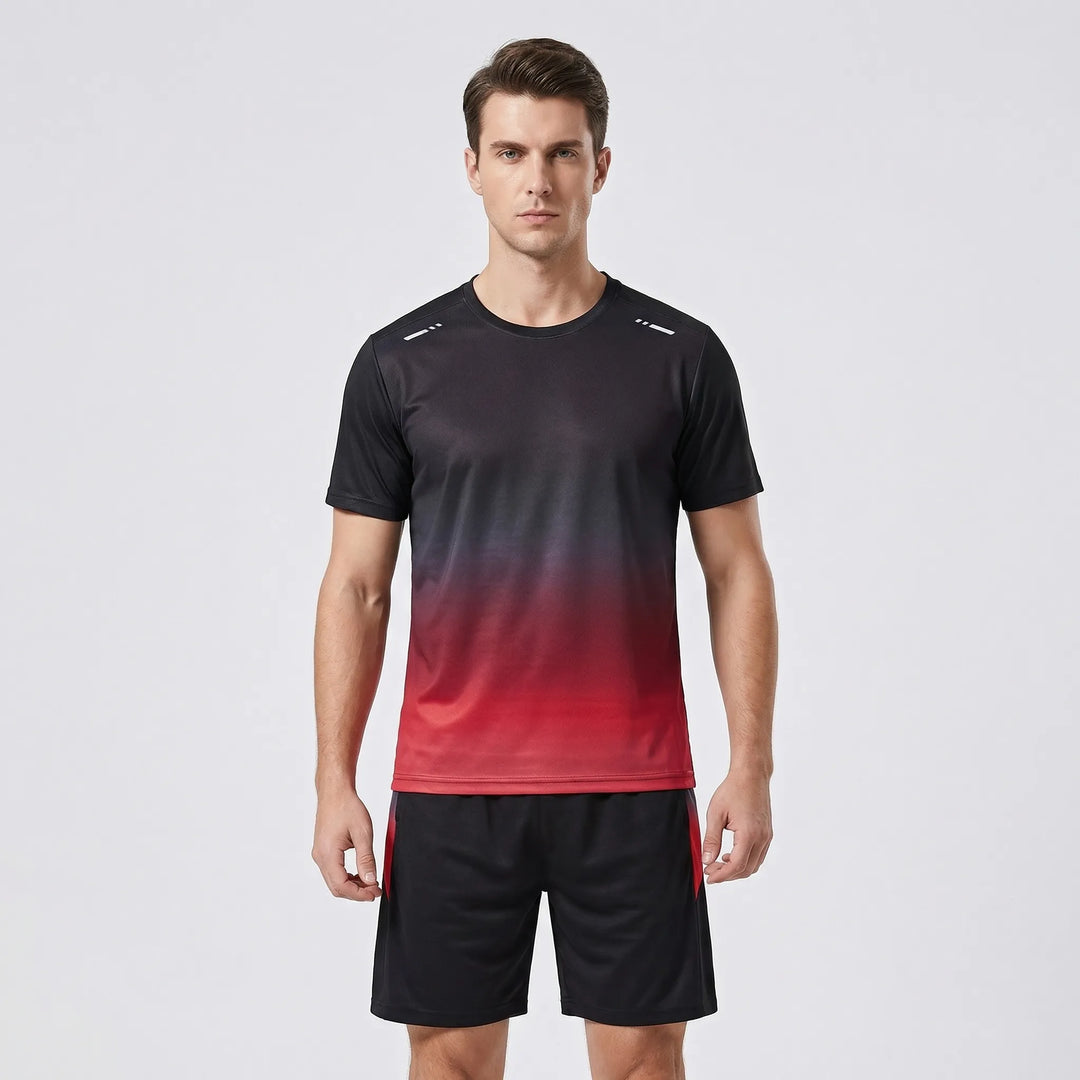 Archie | Men's 2-Piece Gradient Short-Sleeve Sports Set