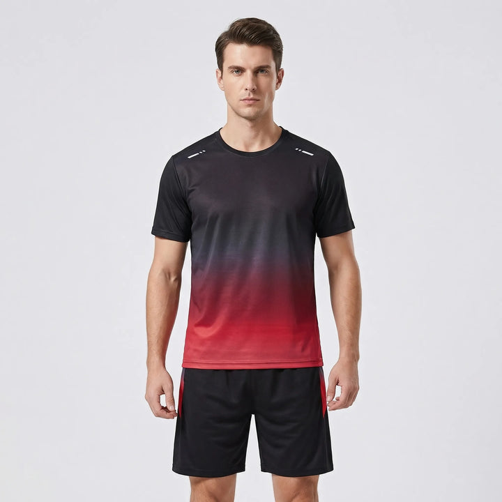 Archie | Men's 2-Piece Gradient Short-Sleeve Sports Set