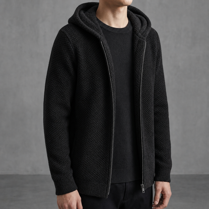 Men's Fleece-Lined Hooded Cardigan