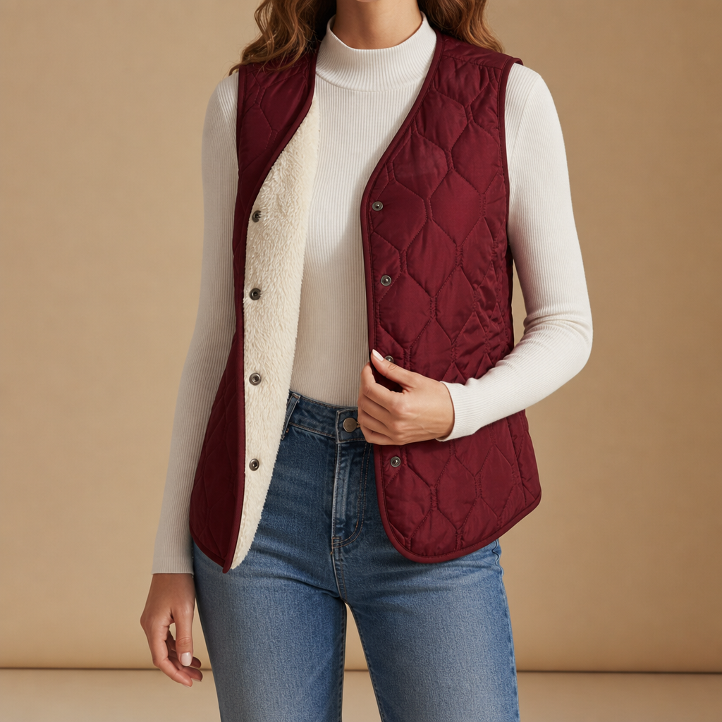 Women's Sherpa Lined Quilted Vest