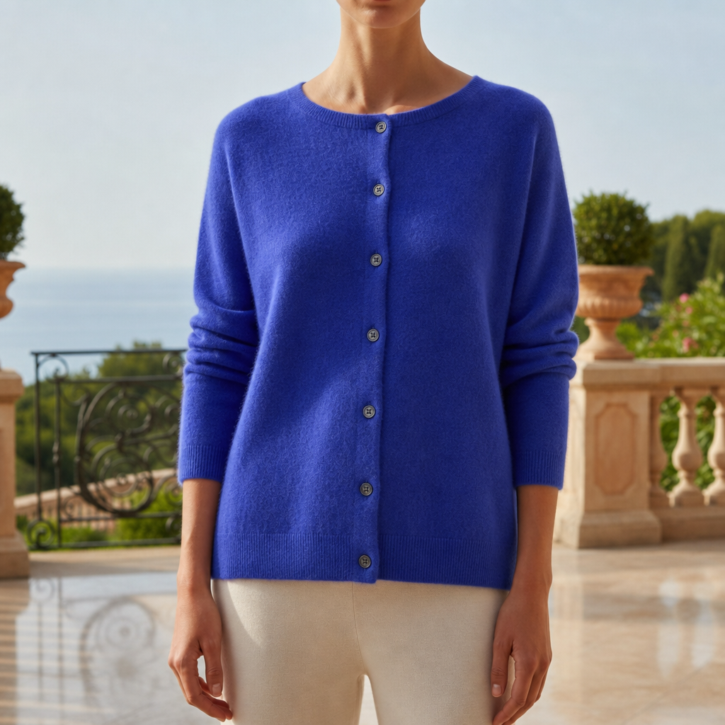Women's Round Neck Cardigan Sweater