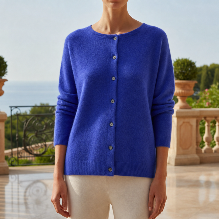 Women's Round Neck Cardigan Sweater