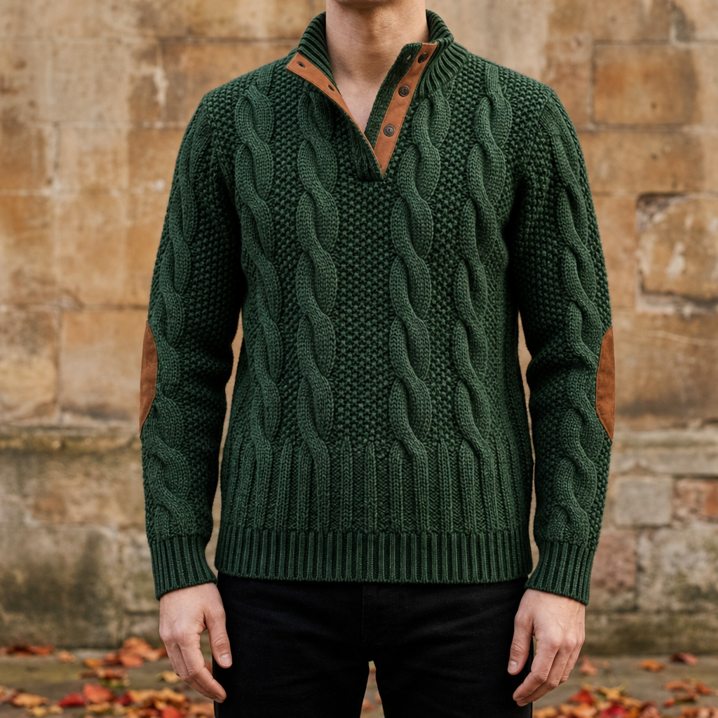 Men's Cable Knit Pullover Sweater